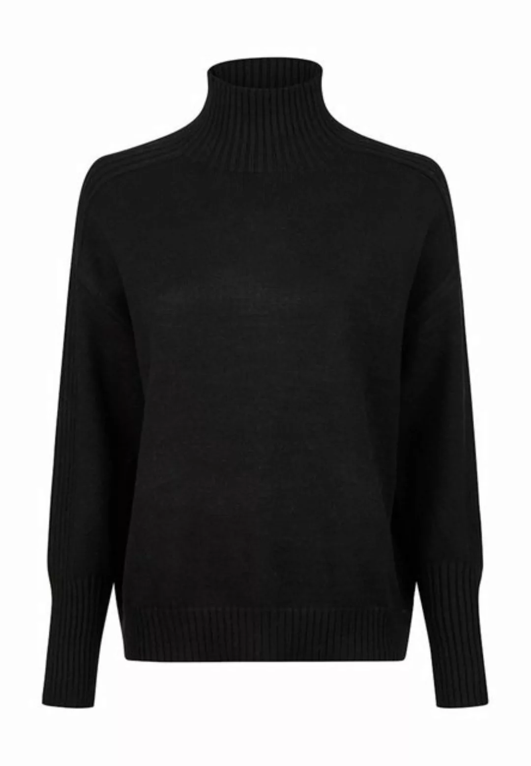 MARC AUREL Strickpullover Turtleneck-Pullover mit Rippendetails black günstig online kaufen