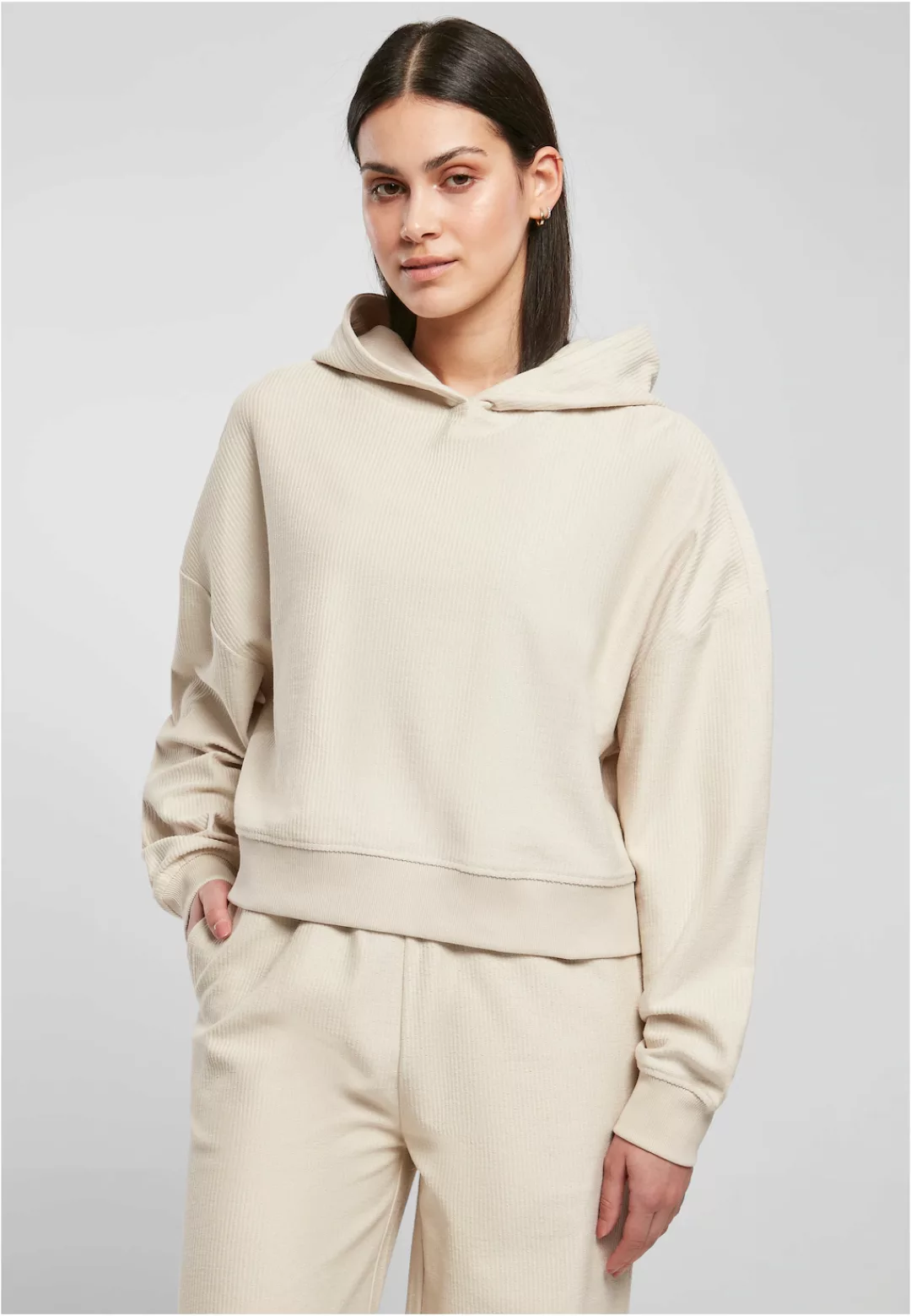 URBAN CLASSICS Kapuzenpullover "Damen Ladies Oversized Short Rib Hoody", (1 günstig online kaufen