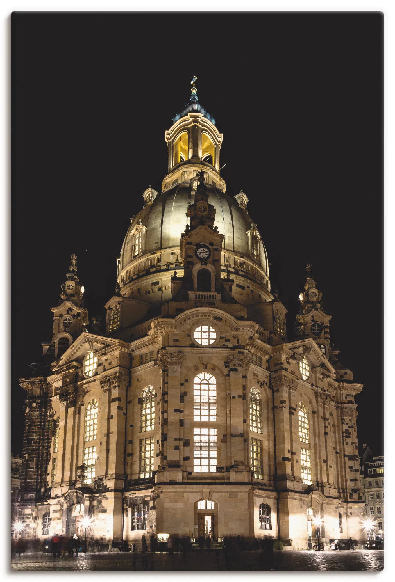 Artland Wandbild "Erleuchtete Frauenkirche in Dresden", Gebäude, (1 St.), a günstig online kaufen