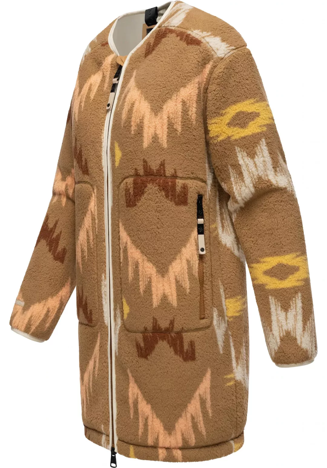 Ragwear Plüschjacke "Fouzy Aztec", ohne Kapuze, flauschige Übergangsjacke a günstig online kaufen