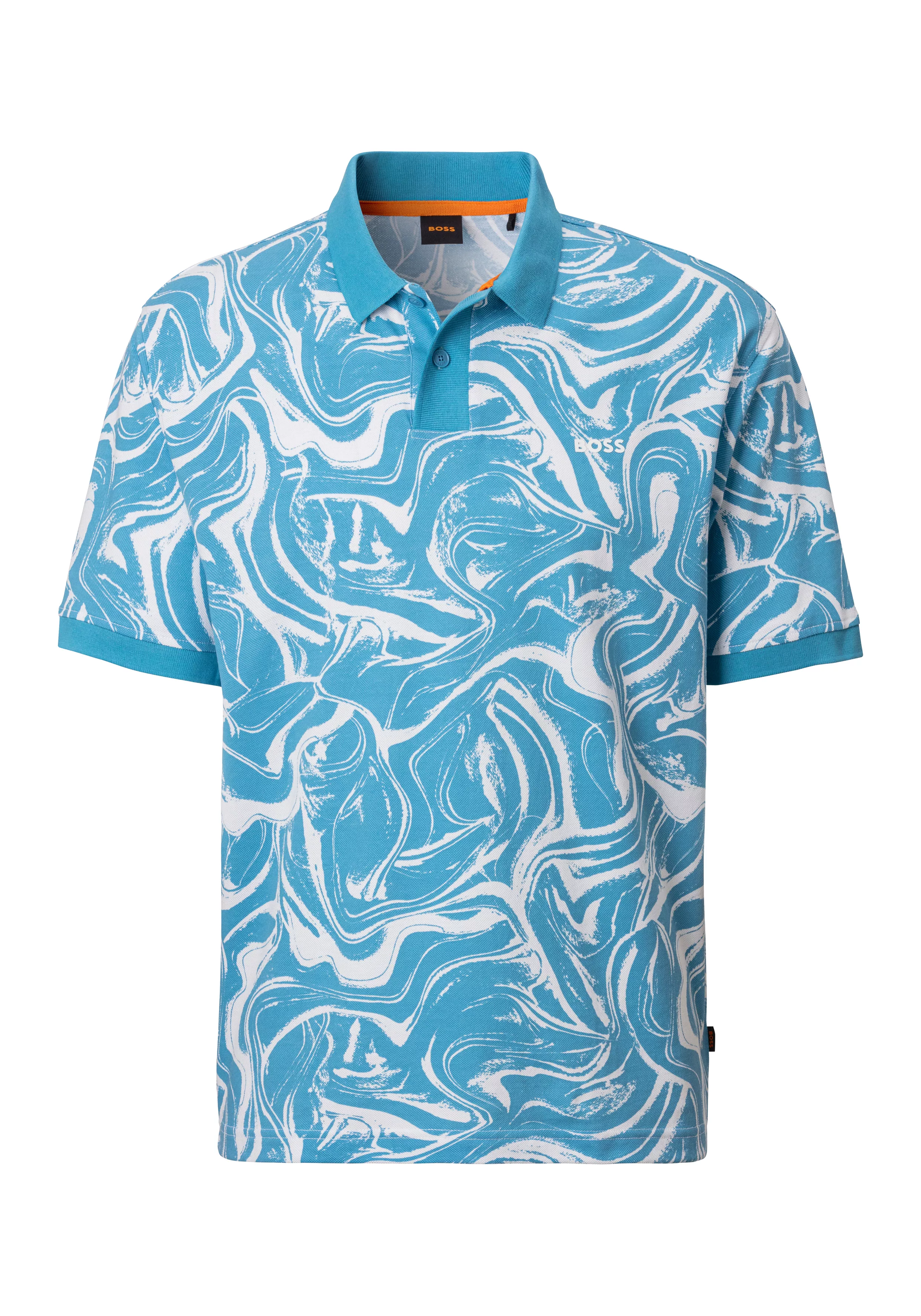 BOSS ORANGE Poloshirt "Pe AlloverOcean" günstig online kaufen