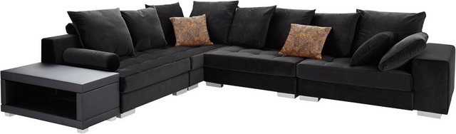 INOSIGN Ecksofa "Vale L-Form", incl. Couchtisch, Steppung im Sitzbereich, F günstig online kaufen