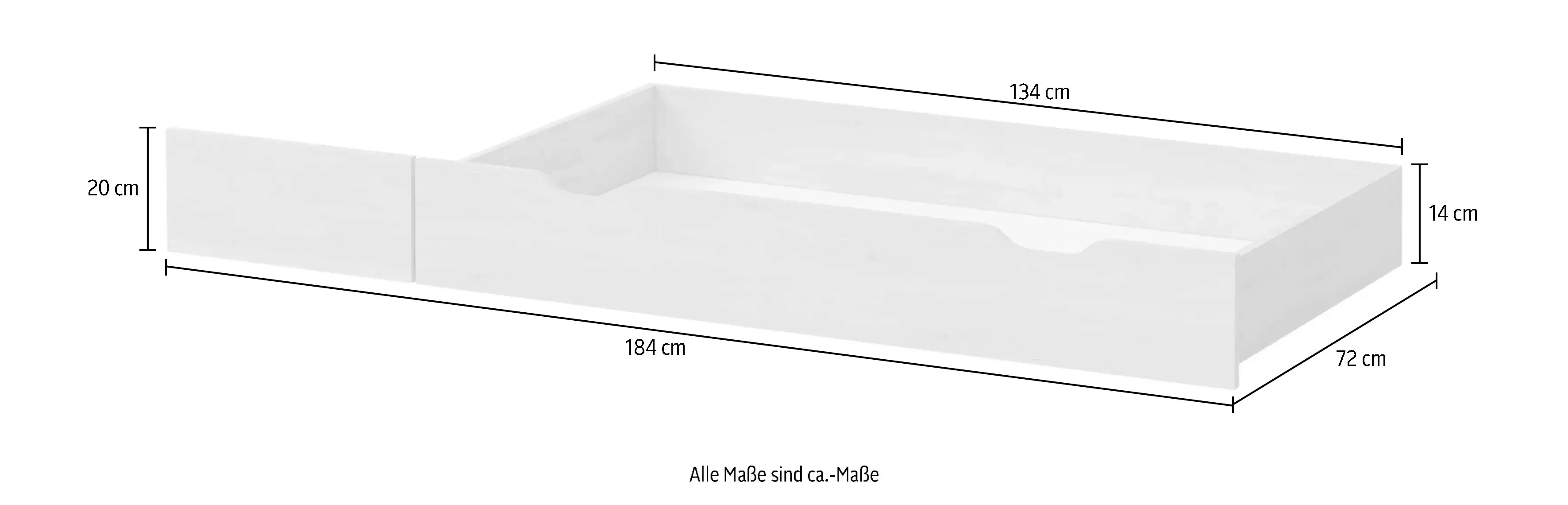 Home affaire Bettschubkasten "Evergreen,Schublade auf Rollen für ausreichen günstig online kaufen