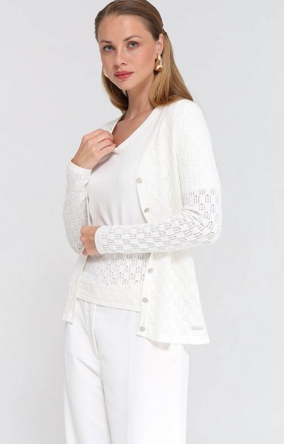 Passioni Cardigan Twinset in edlem Weiß günstig online kaufen