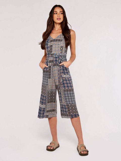 Apricot Jumpsuit Culotte-Overall, (2-tlg) mit Patchworkmuster günstig online kaufen