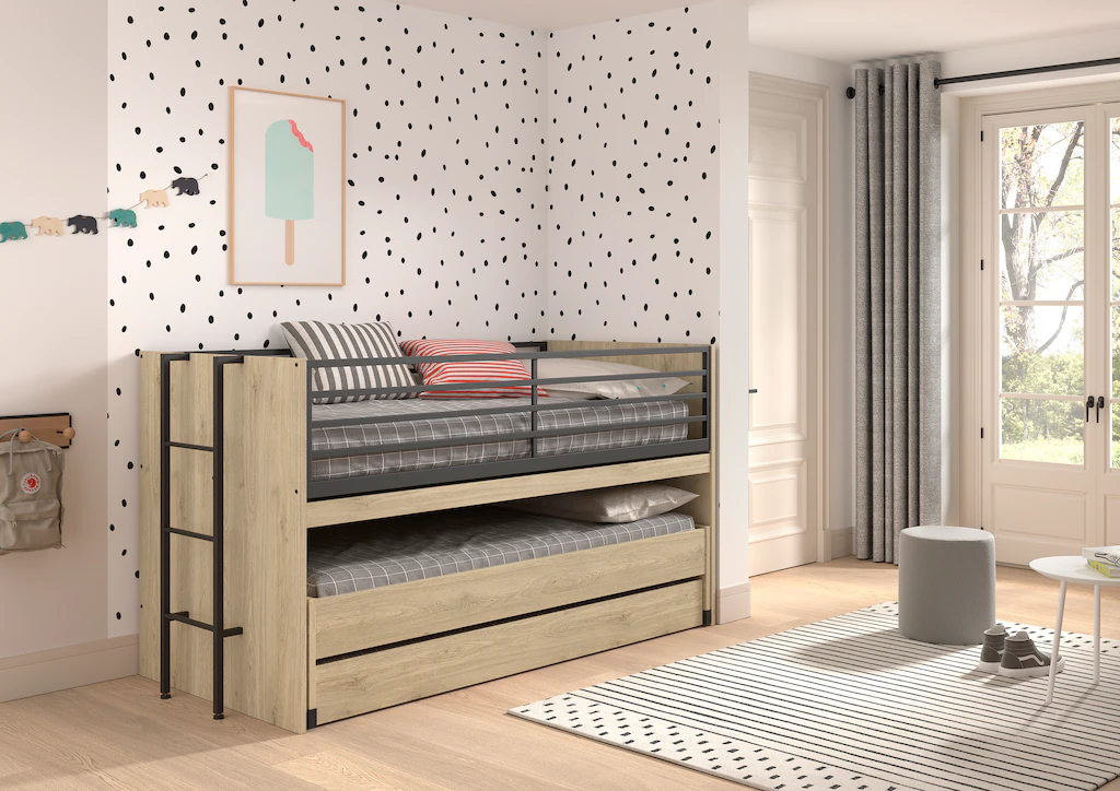 Home affaire Etagenbett "praktisches Etagenbett mit viel Funktion, 2 Dekore günstig online kaufen