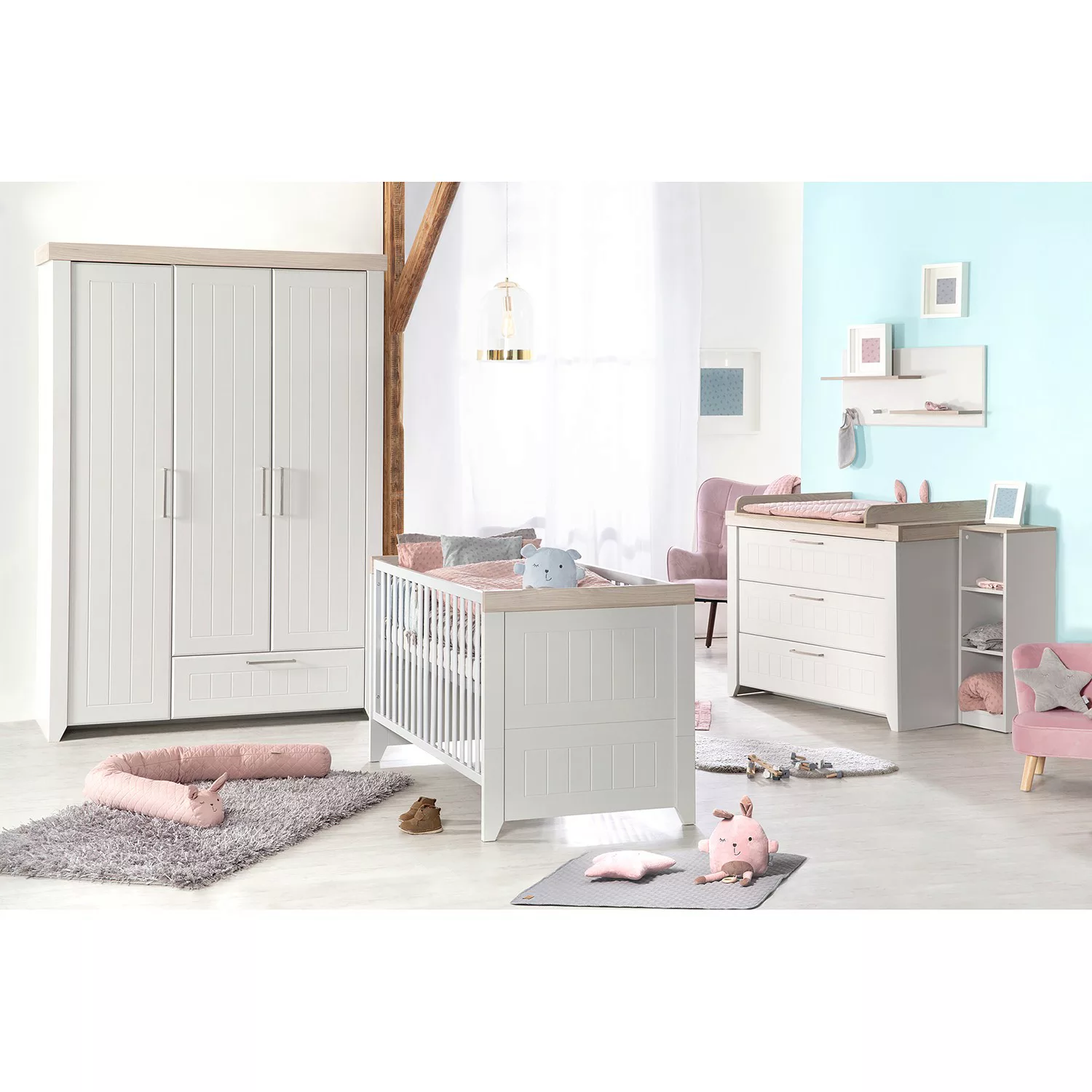 home24 Babyzimmer-Set Helene II (3-teilig) günstig online kaufen
