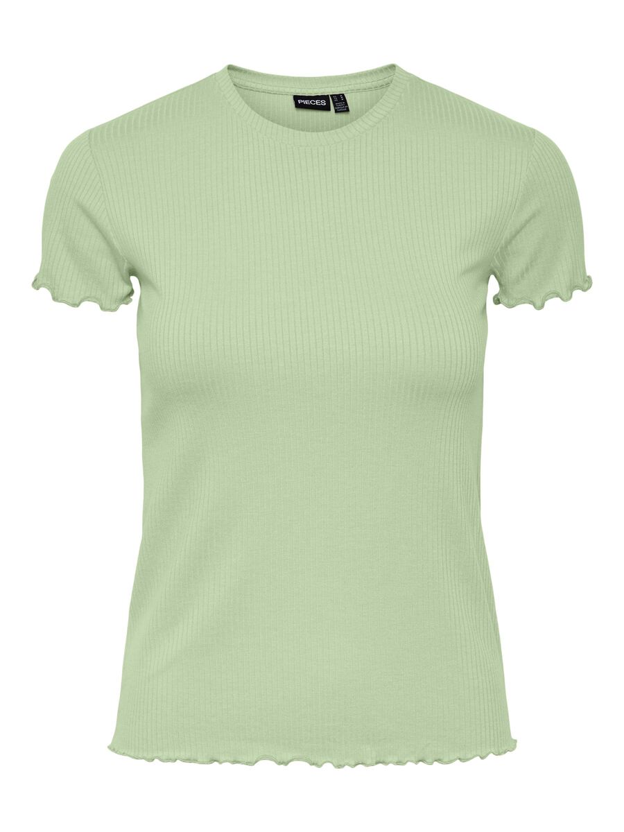 PIECES Kurzärmelig T-shirt Damen Grün günstig online kaufen