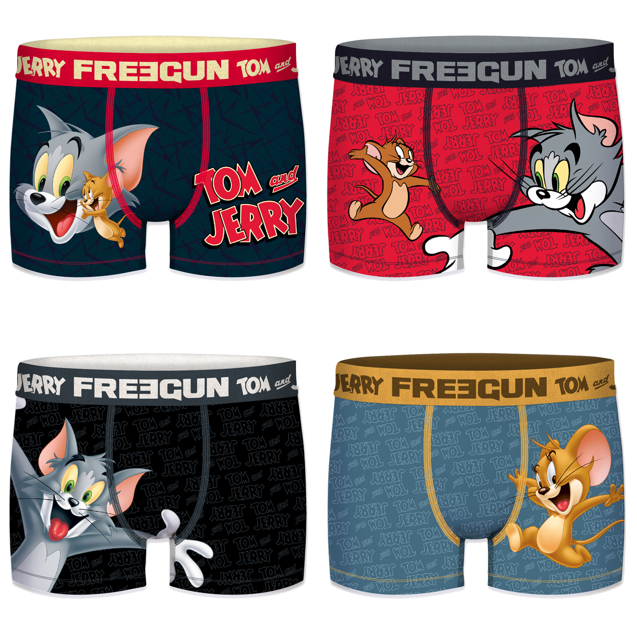 Freegun Tom and Jerry Herren Boxershorts 4er Pack günstig online kaufen