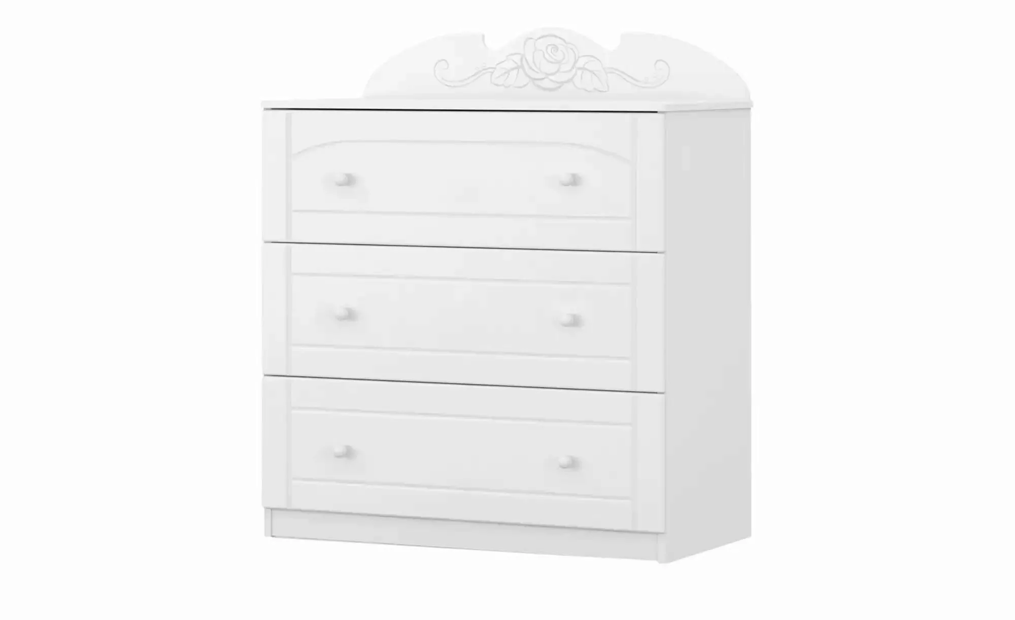 Kommode  Bianco Fiori ¦ weiß ¦ Maße (cm): B: 90 H: 89 Baby > Babymöbel > Wi günstig online kaufen