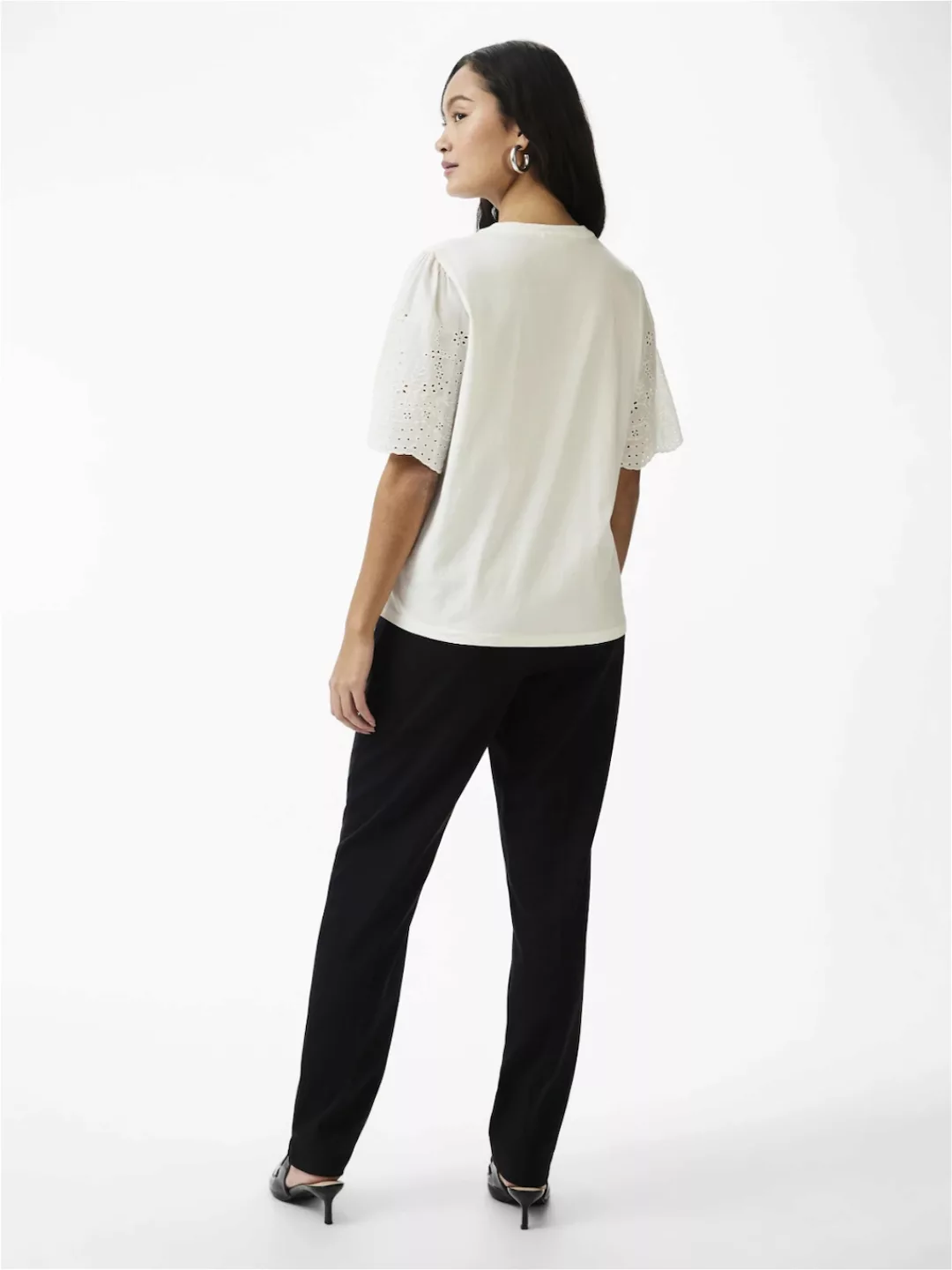 Y.A.S Kurzarmshirt Shirt, Oberteil YASLEX SS TOP W. EMB SLEEVES S. NOOS (Ku günstig online kaufen