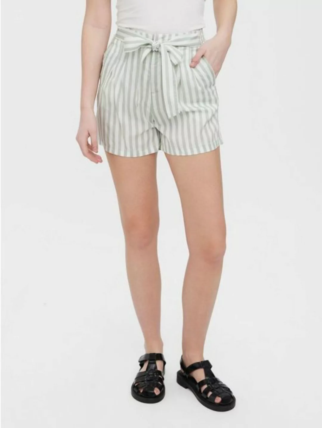 Vero Moda Shorts Kurze Casual Stoff Hose VMMIA (1-tlg) 4084 in Weiß günstig online kaufen
