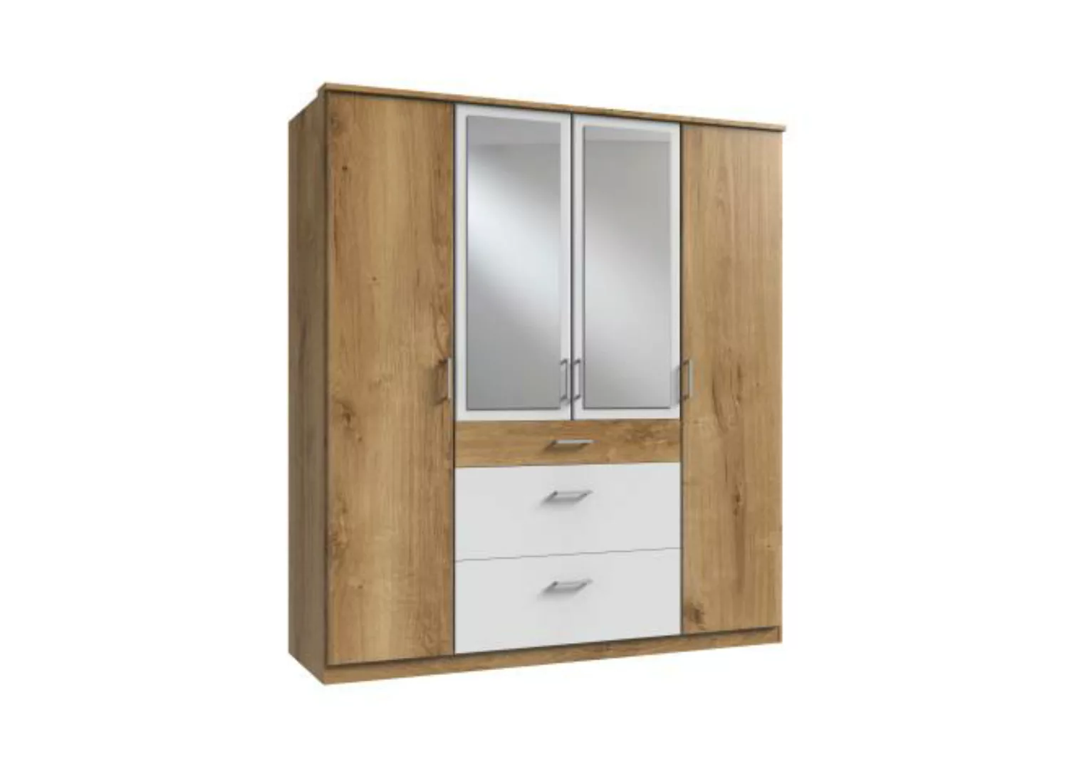 Kleiderschrank 4trg mit 2 Spiegel CLICK von WIMEX braun günstig online kaufen