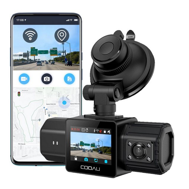 COOAU Dashcam HD 1080P Dual Lens Auto DVR G-Sensor Kamera Video Recorder Da günstig online kaufen