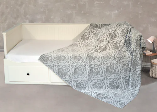 KiNZLER Wohndecke »Kaschmirtouch Ornamente«, mit Hoch-Tief Effekt günstig online kaufen