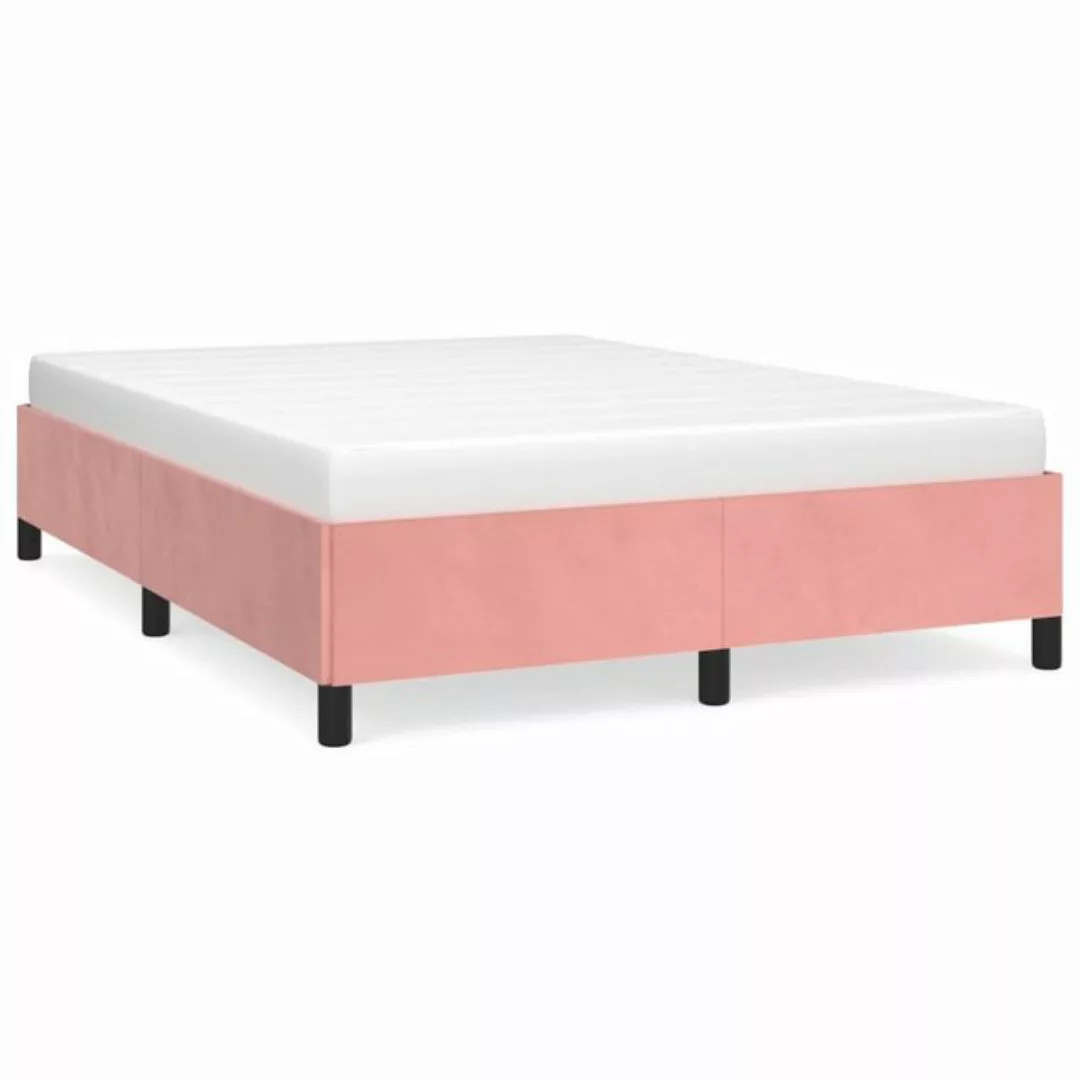 furnicato Bett Bettgestell Rosa 140x190 cm Samt günstig online kaufen