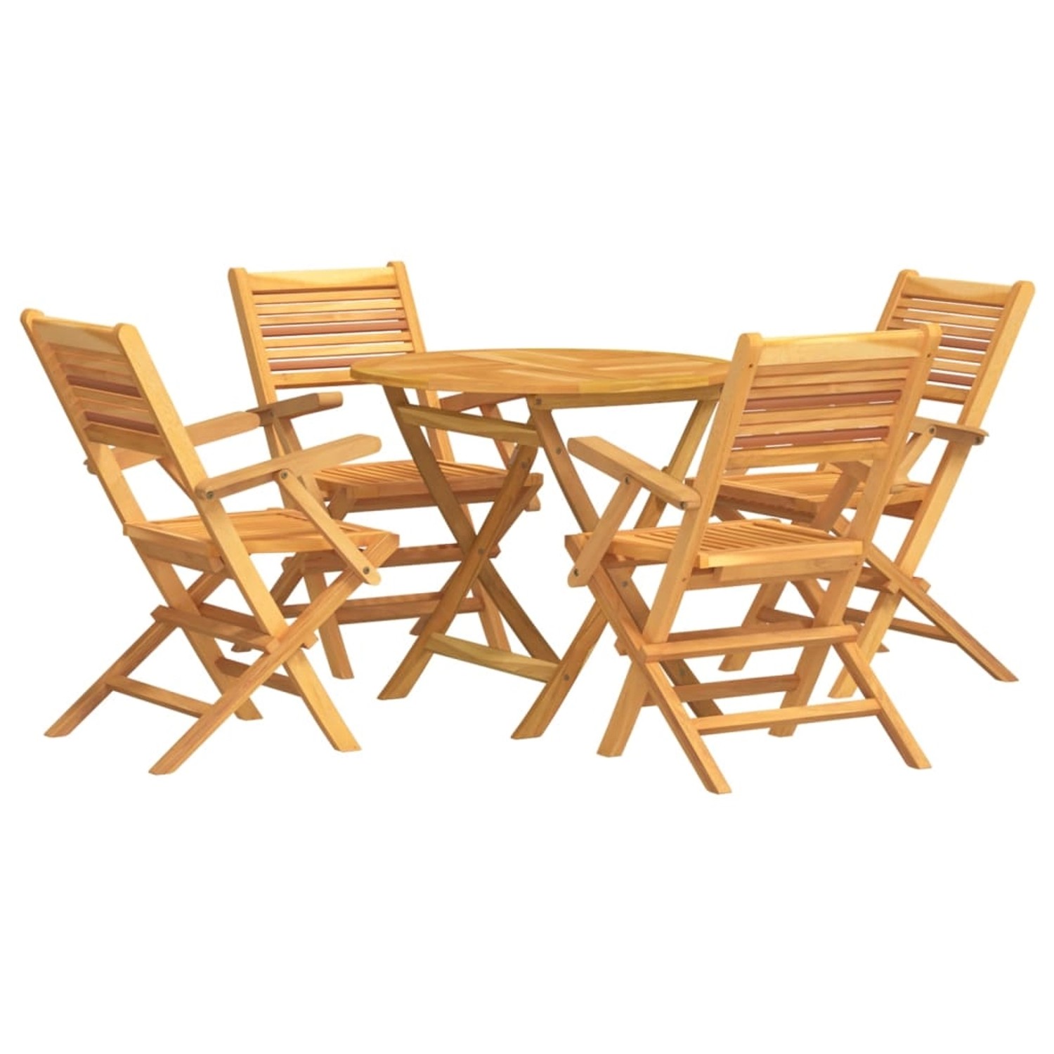 Vidaxl 5-tlg. Garten-essgruppe Massivholz Teak günstig online kaufen