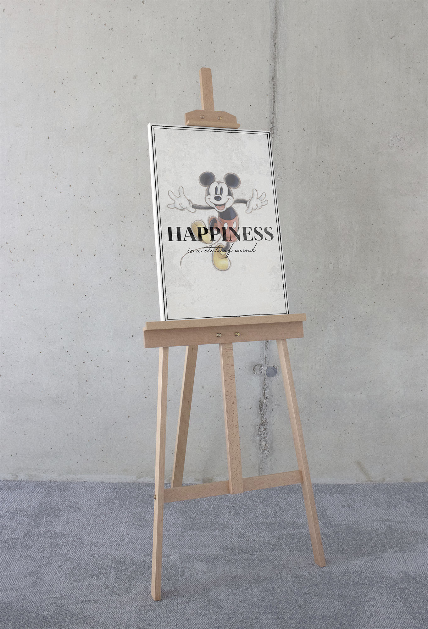 Komar Leinwandbild "Keilrahmenbild - Mickey Be Kind - Größe 40 x 60 cm", Di günstig online kaufen
