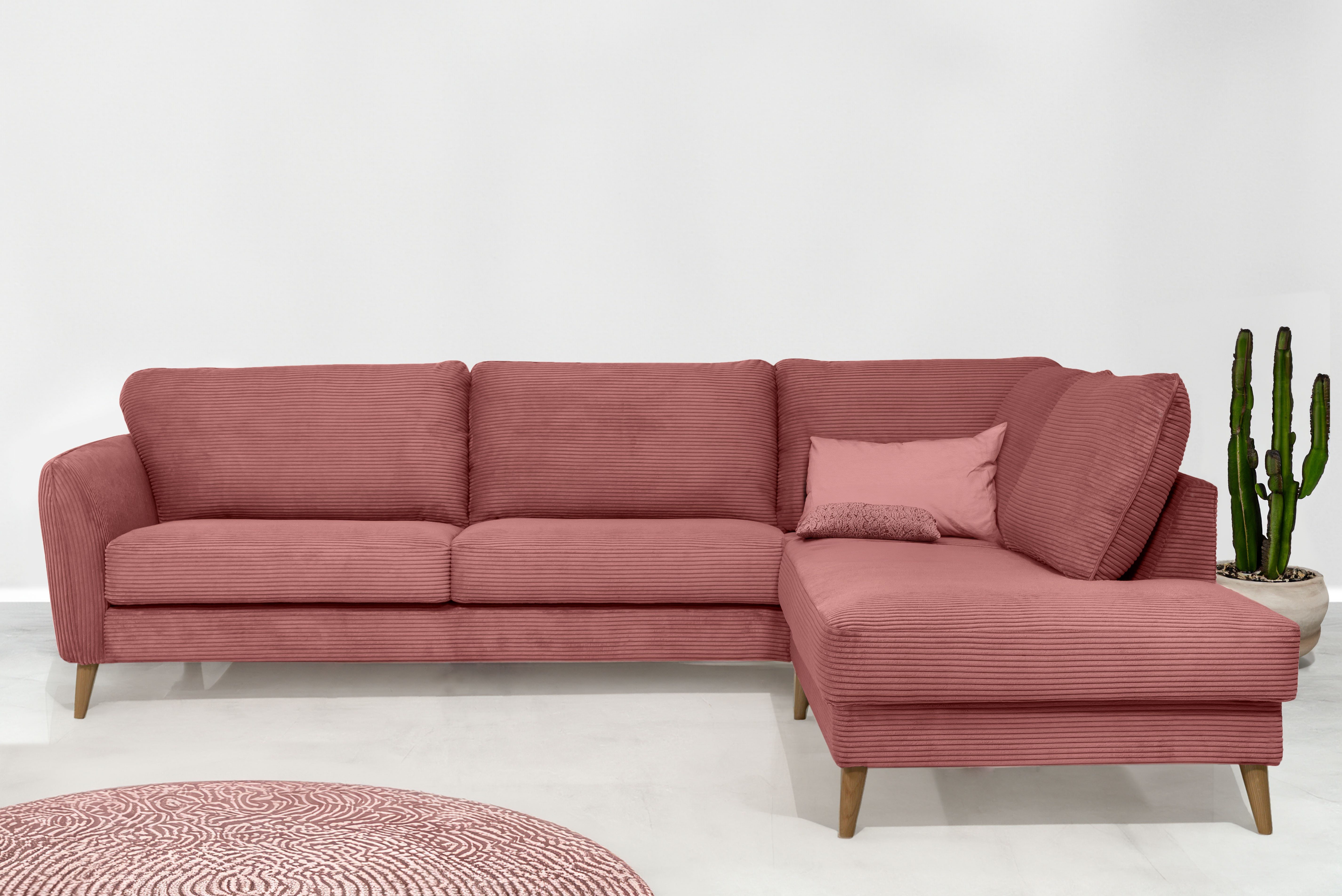 Home affaire Ecksofa "MARSEILLE 278/202 cm, L-Form, Ottom. rechts/links, ve günstig online kaufen