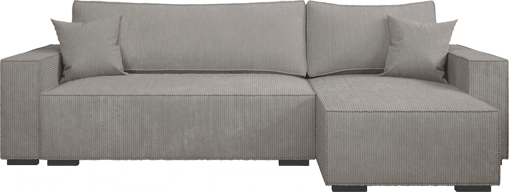 INOSIGN Ecksofa Winton Cordsofa / Schlafsofa 253 cm, Cord, Recamiere wechse günstig online kaufen