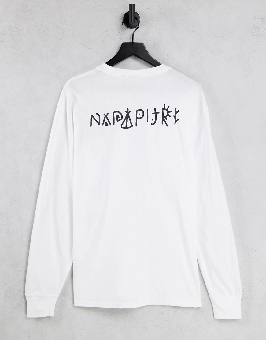 Napapijri – Yoik – Langärmliges Shirt in Weiß mit Rückenprint günstig online kaufen