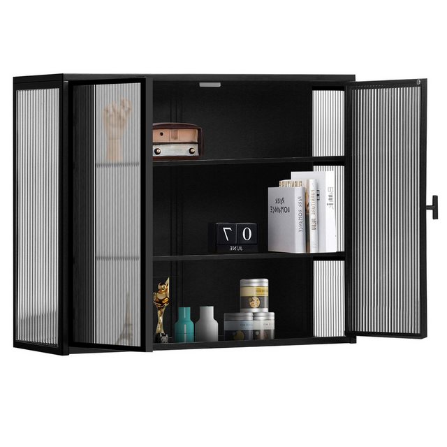 Fine Life Pro Wandhängeschrank Moderner 70 cm Wandschrank mit Glastüren und günstig online kaufen