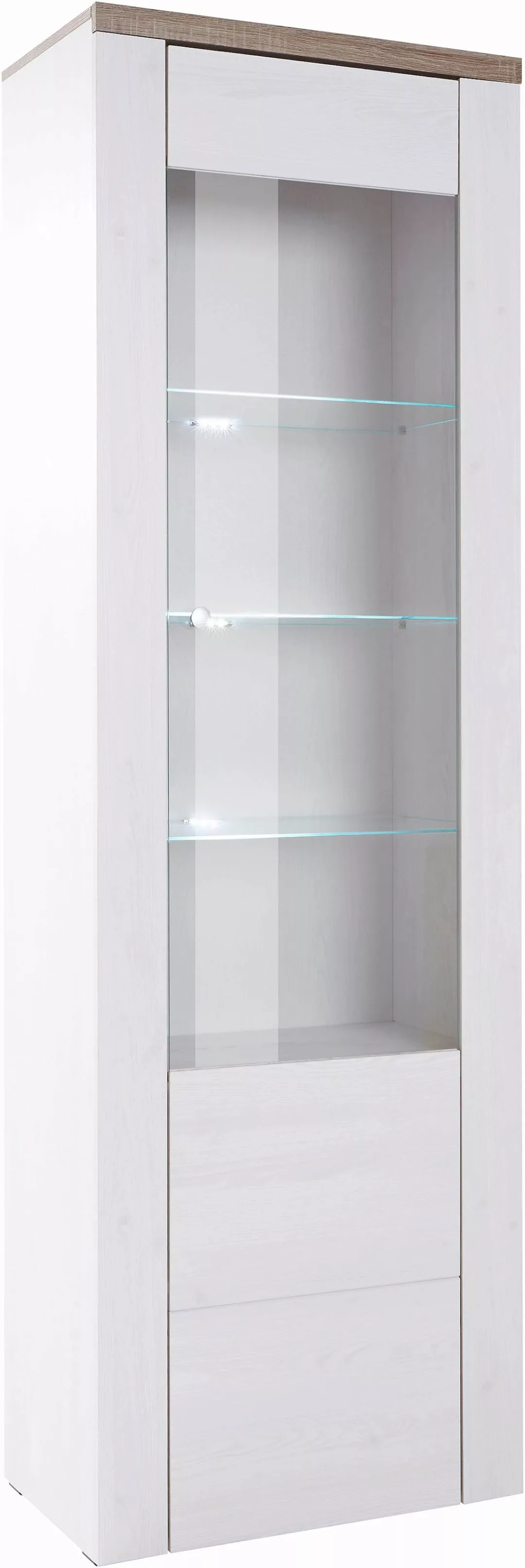 Home affaire Vitrine "Larona, zeitlose Glasvitirne, Hochschrank Höhe 145 cm günstig online kaufen