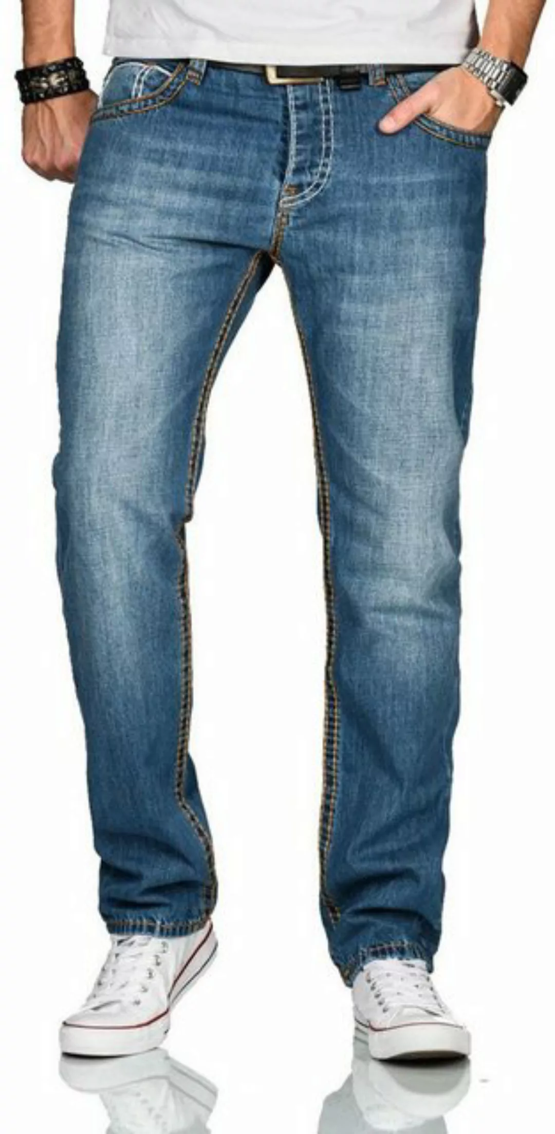 Alessandro Salvarini Straight-Jeans ASMatteo mit dicken Nähten günstig online kaufen