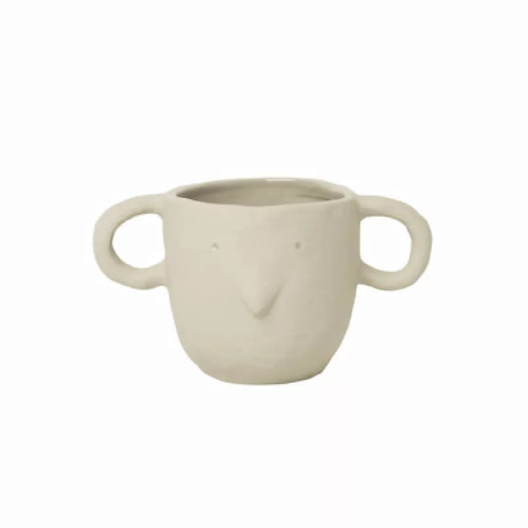 Blumentopf Mus Small keramik beige / Sandstein - H 9 cm - Ferm Living - Bei günstig online kaufen