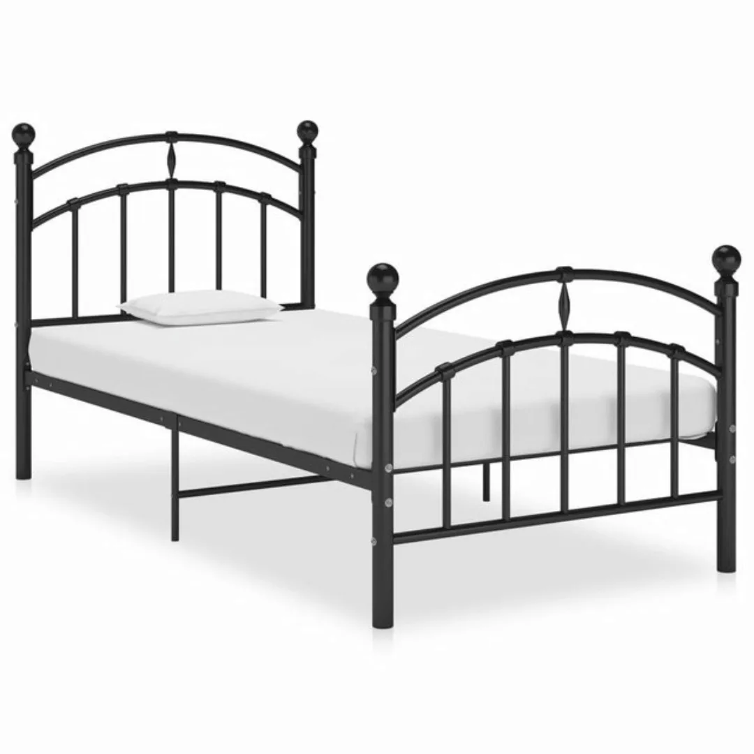 furnicato Bett Bettgestell Schwarz Metall 100x200 cm günstig online kaufen