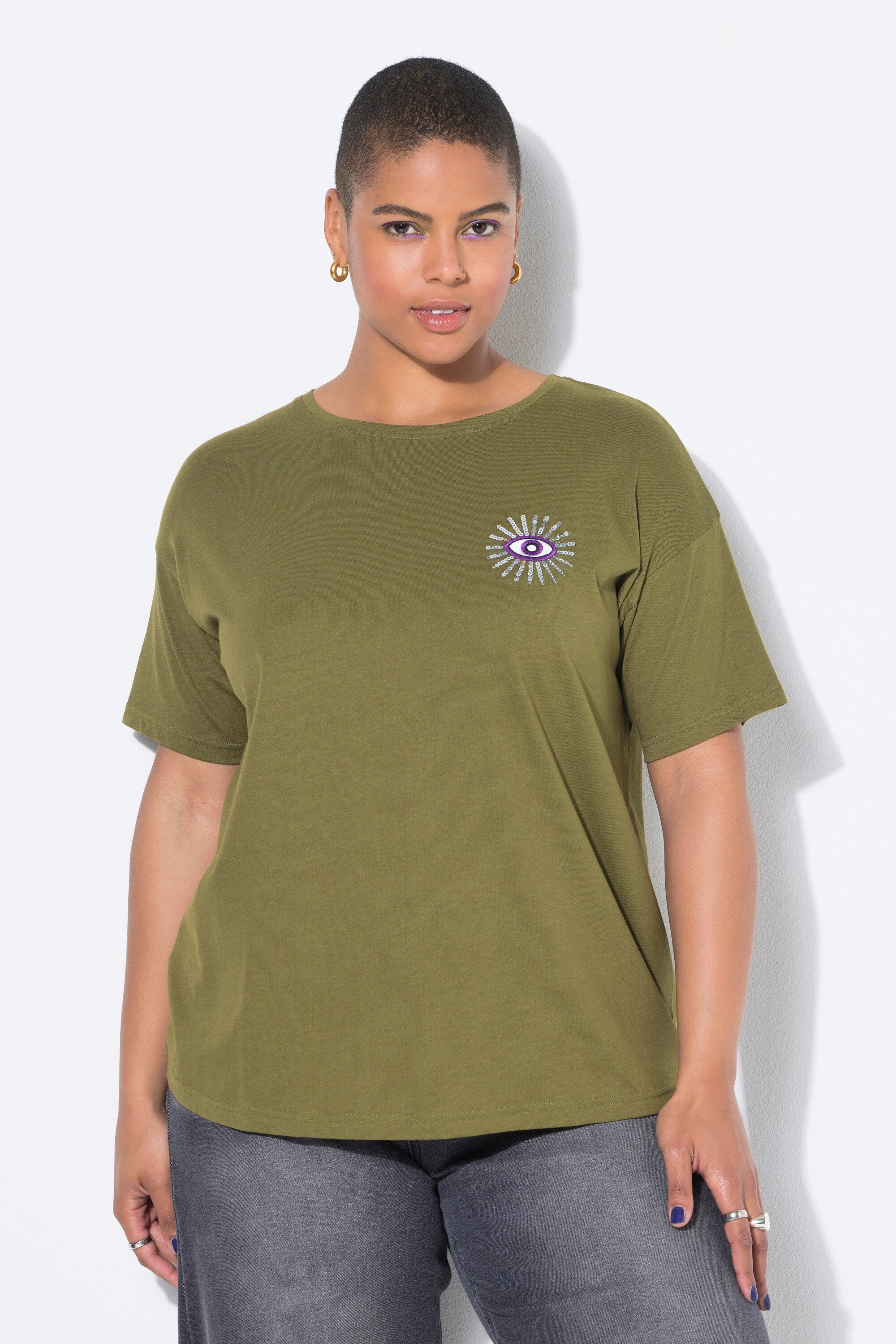 Studio Untold T-Shirt T-Shirt oversized Glitter-Eye günstig online kaufen