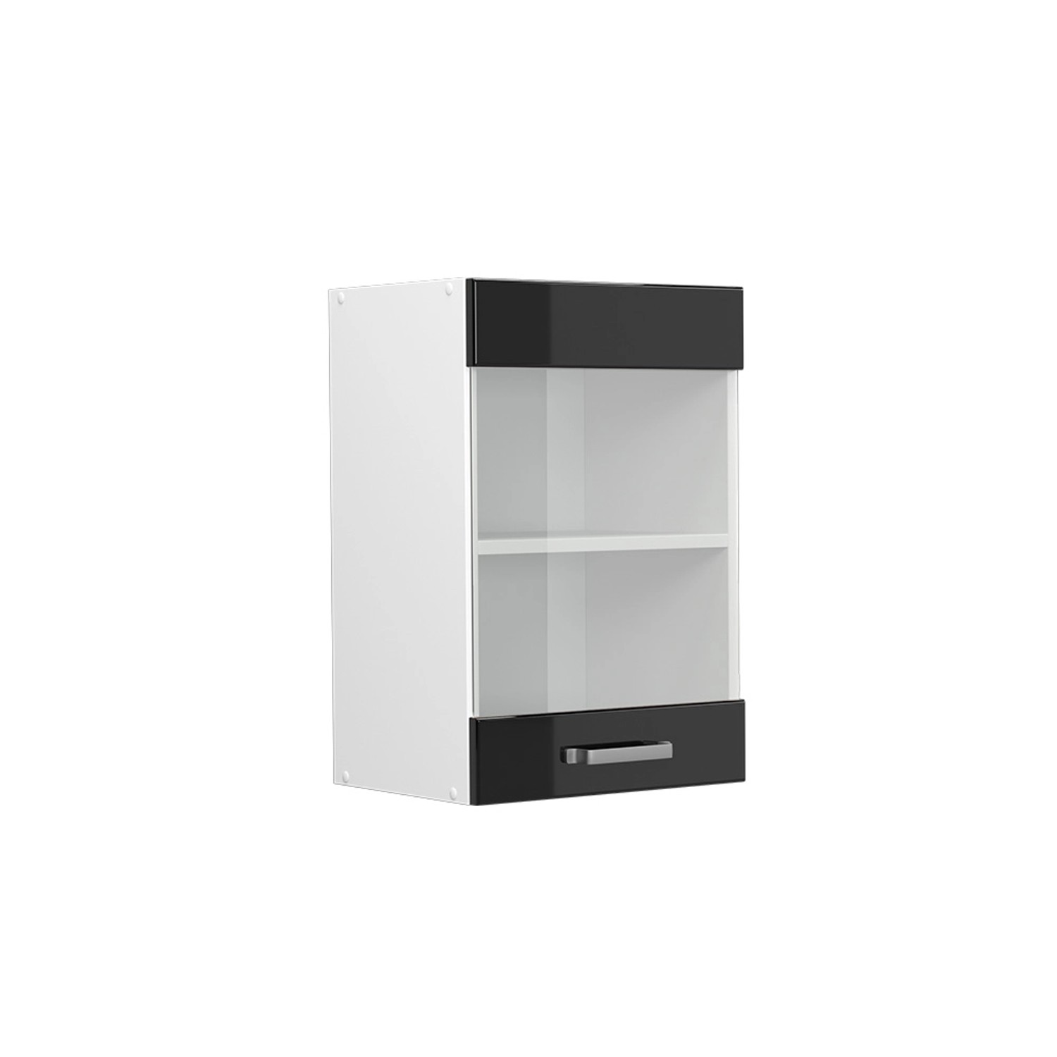 Vicco Glashängeschrank R-Line, Schwarz Hochglanz/Weiß, 40 günstig online kaufen