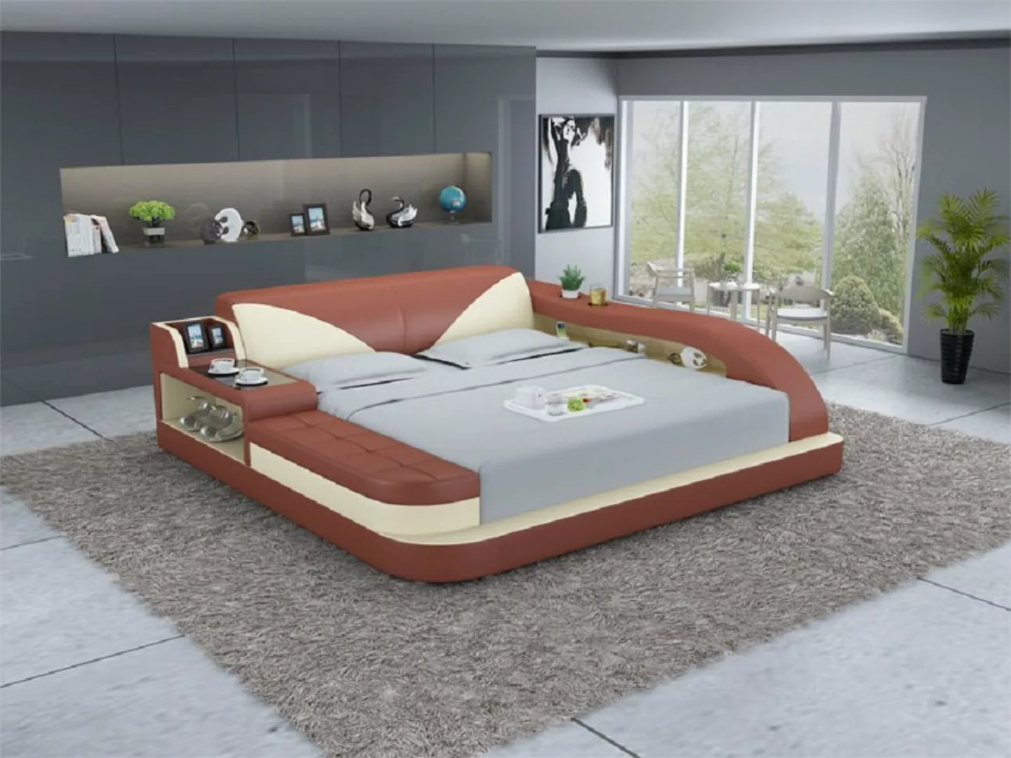 JVmoebel Bett Multifunktion Bett Doppelbetten Modernes Bettgestell 180x200c günstig online kaufen
