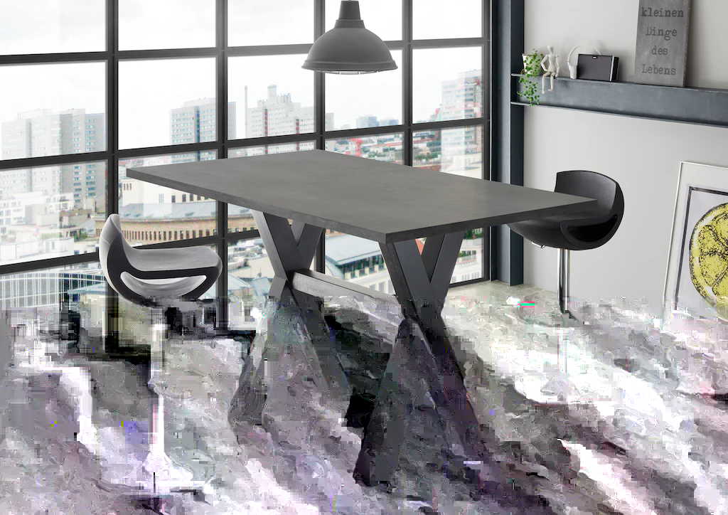 Mäusbacher Bartisch, Gestell in X-Form (Breite 120, 140 oder 160 cm) günstig online kaufen