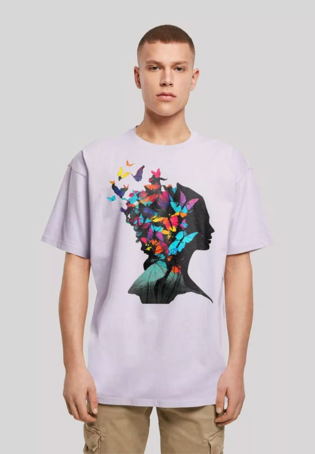 F4NT4STIC T-Shirt "Schmetterling Silhouette OVERSIZE TEE", Print günstig online kaufen