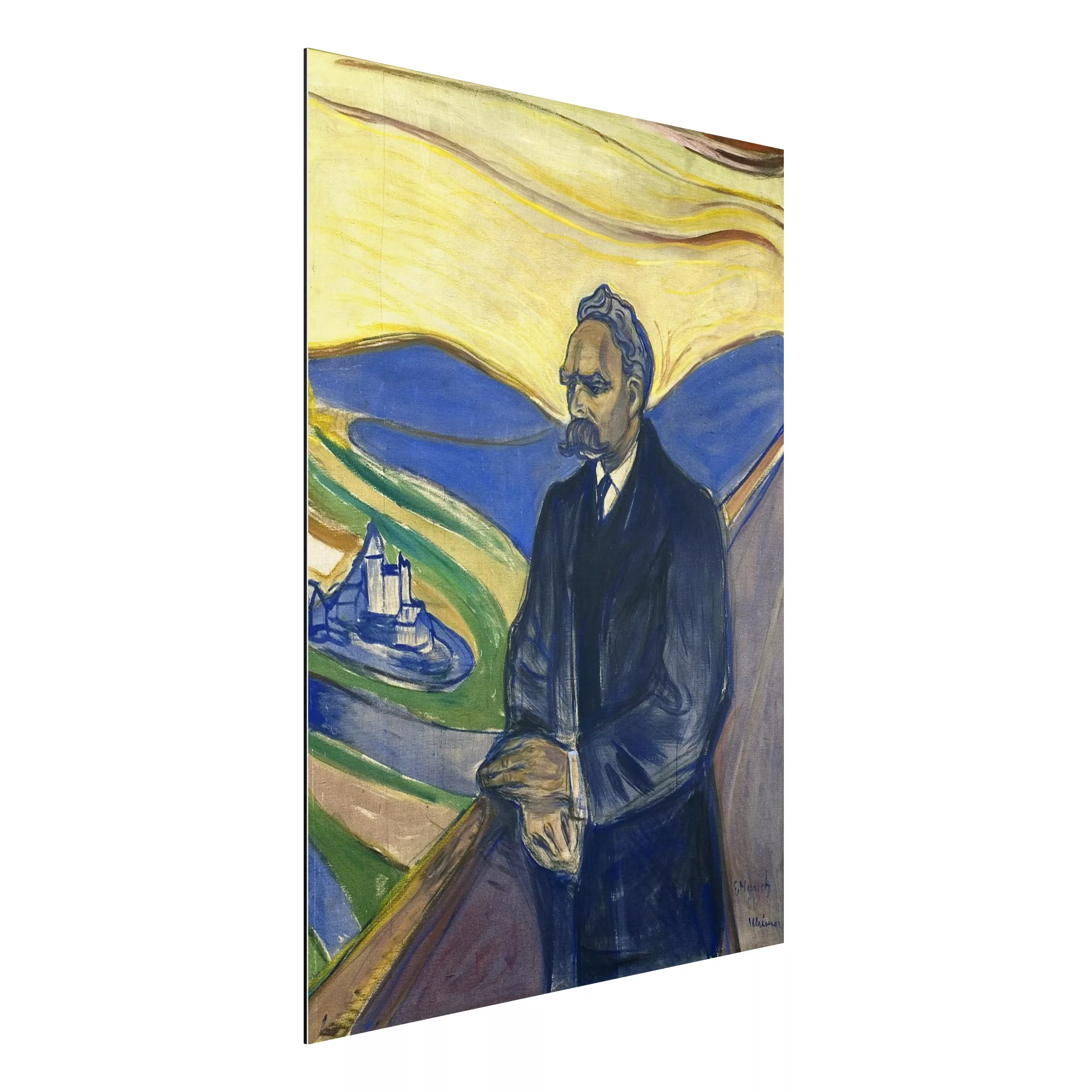 Alu-Dibond Bild Kunstdruck - Hochformat 3:4 Edvard Munch - Porträt Nietzsch günstig online kaufen