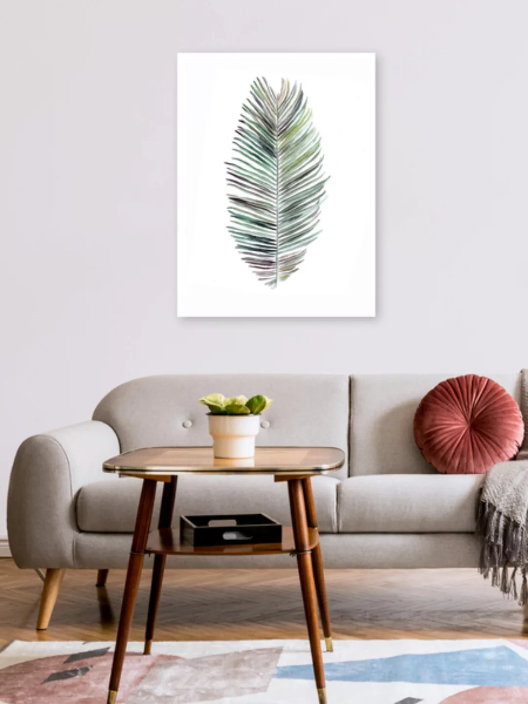 Poster / Leinwandbild - Mantika Botanical Kokosnuss Blatt günstig online kaufen