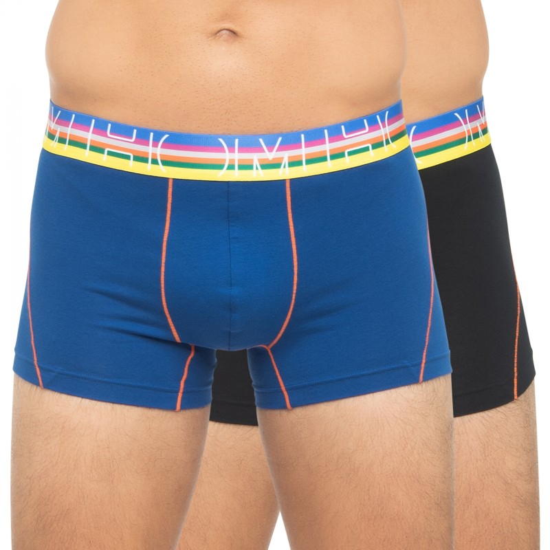 HOM 2-er Set Boxer Briefs Blau & Schwarz günstig online kaufen