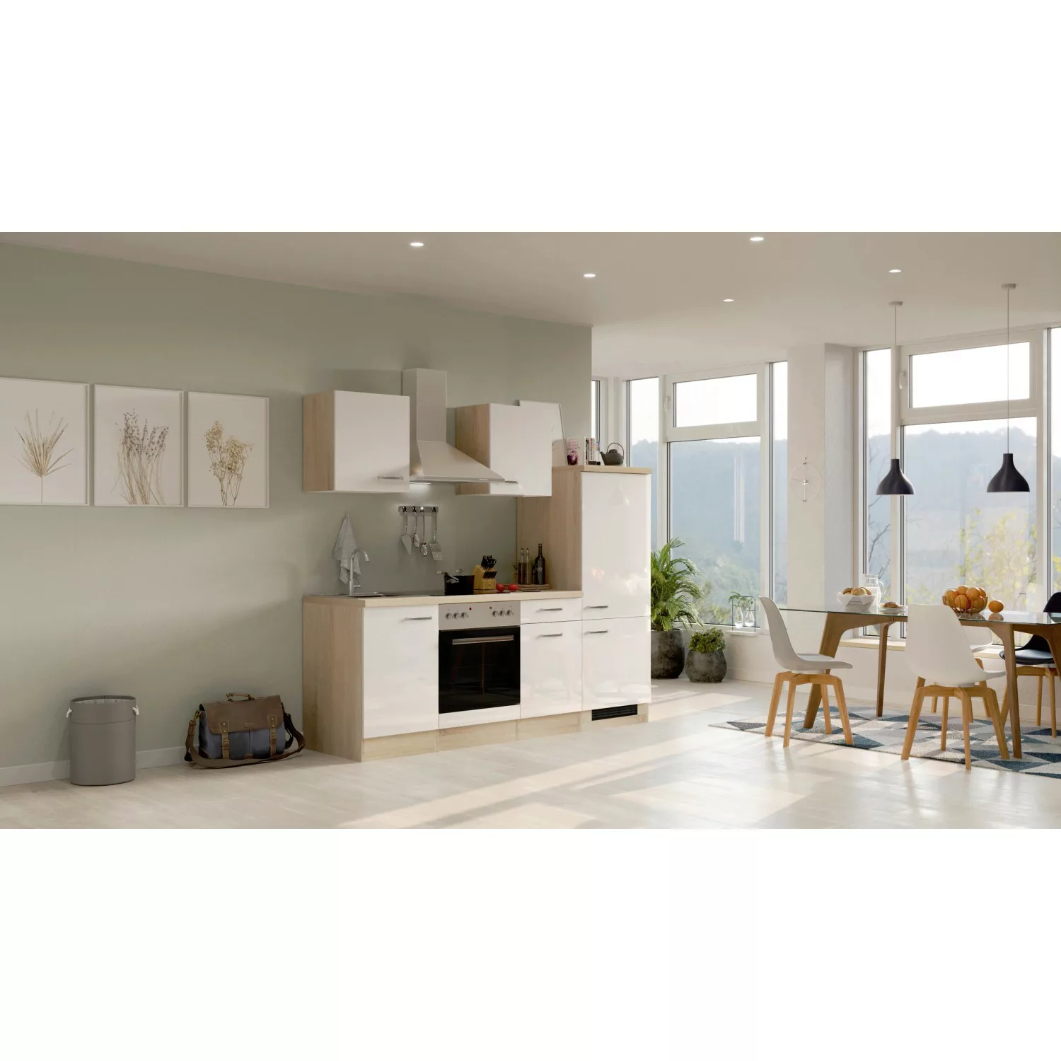 Flex-Well Küche "Florenz", Breite 220 cm, mit und ohne E-Geräten lieferbar günstig online kaufen