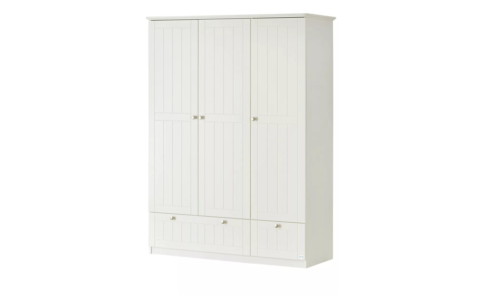 Mia & Mo Kleiderschrank  Suna ¦ weiß ¦ Maße (cm): B: 141 H: 187 T: 55 Schrä günstig online kaufen