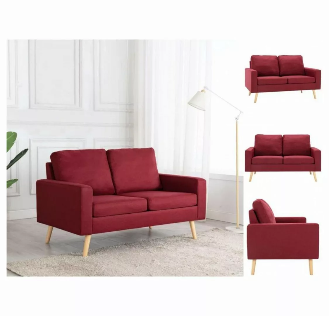 vidaXL Sofa 2-Sitzer-Sofa Weinrot Stoff Couch günstig online kaufen