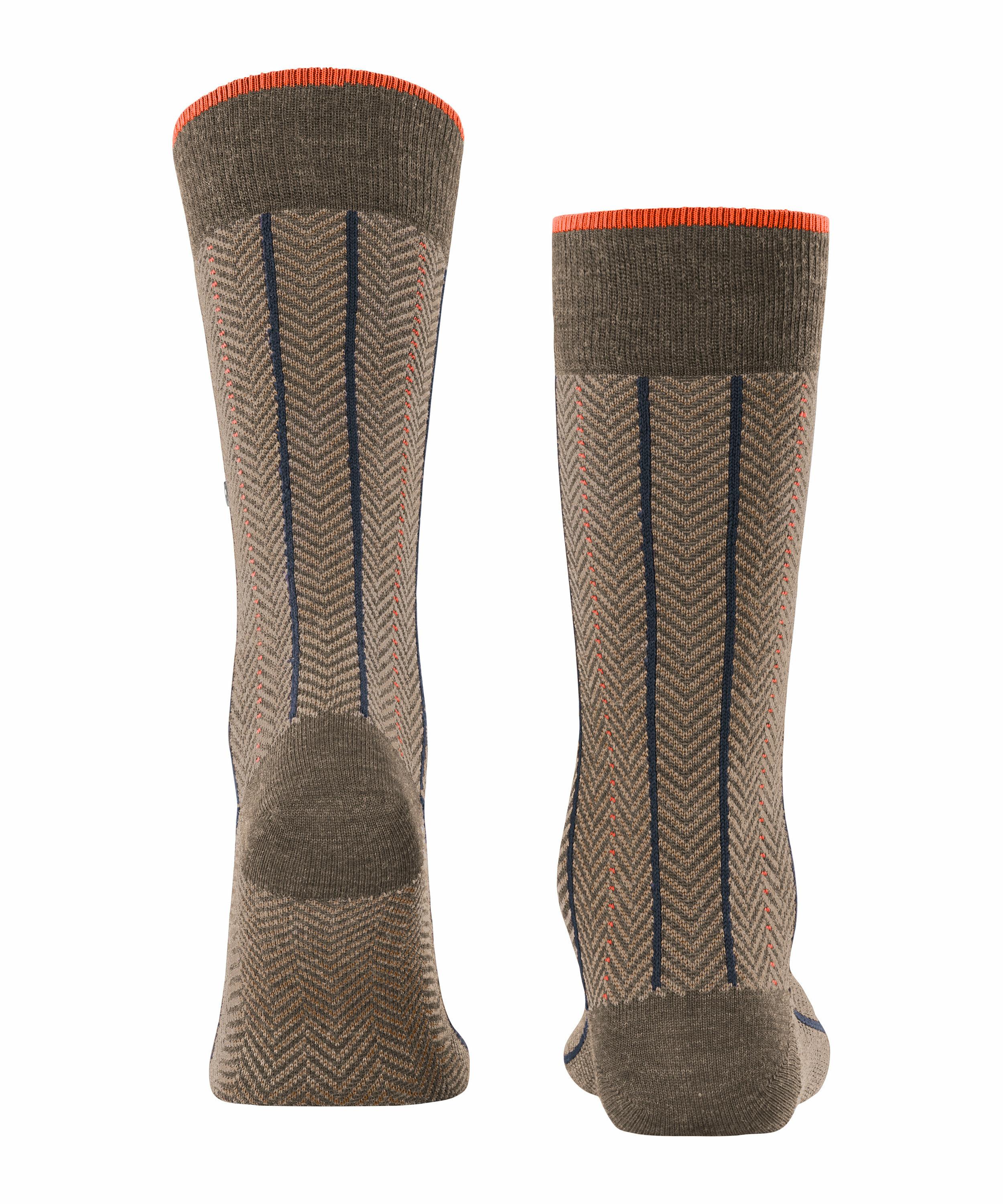 Burlington Cosy Herringbone Herren Socken, 40-46, Braun, Ajour, Schurwolle, günstig online kaufen
