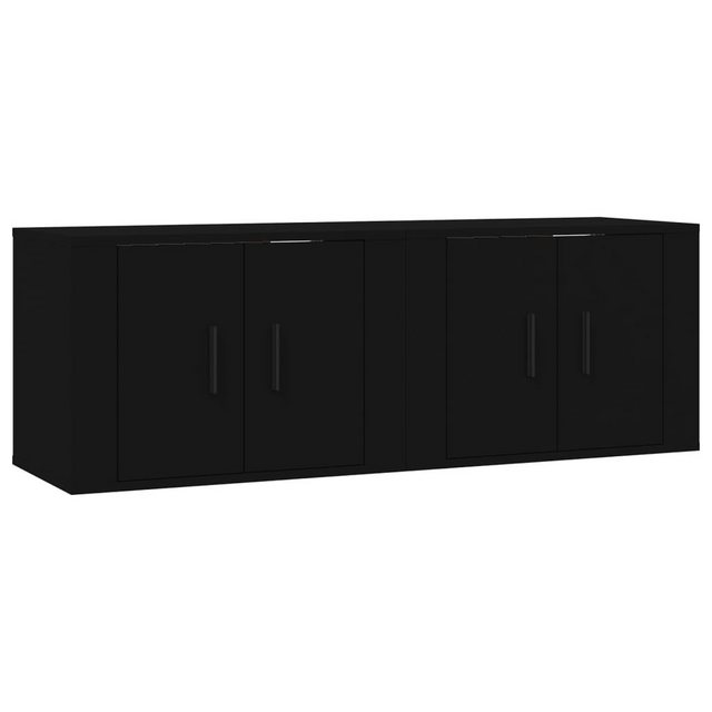 furnicato TV-Schrank TV-Wandschränke 2 Stk. Schwarz 57x34,5x40 cm günstig online kaufen