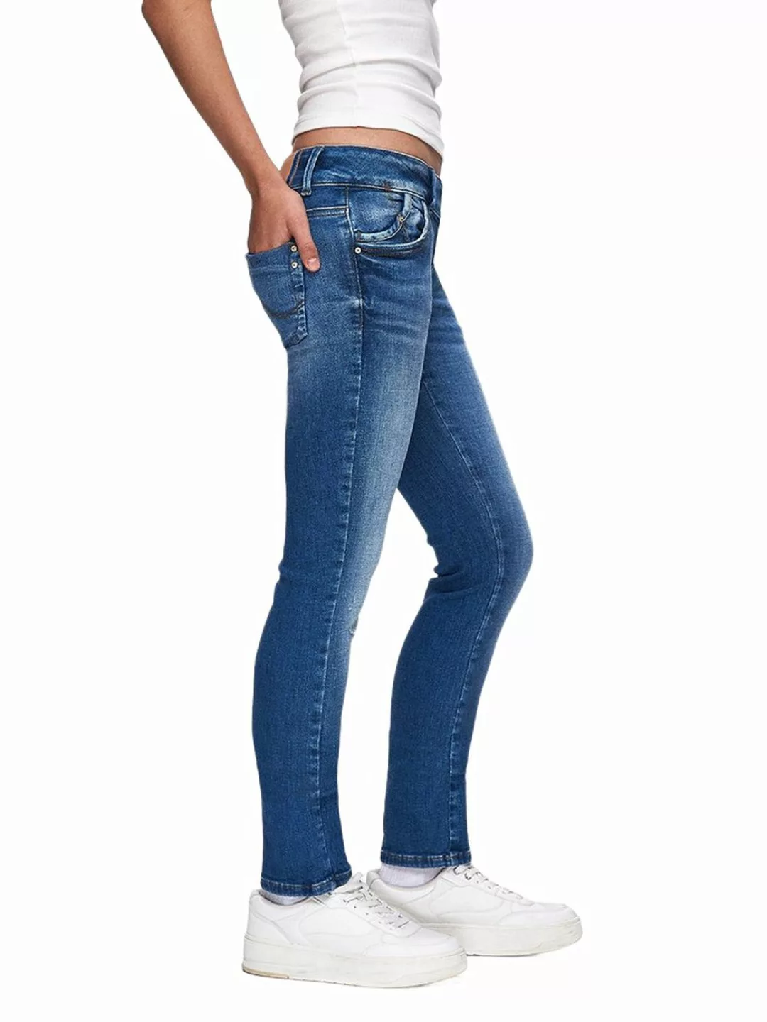 LTB Damen Jeans MOLLY 200 Low Waist - Slim Fit - Blau günstig online kaufen