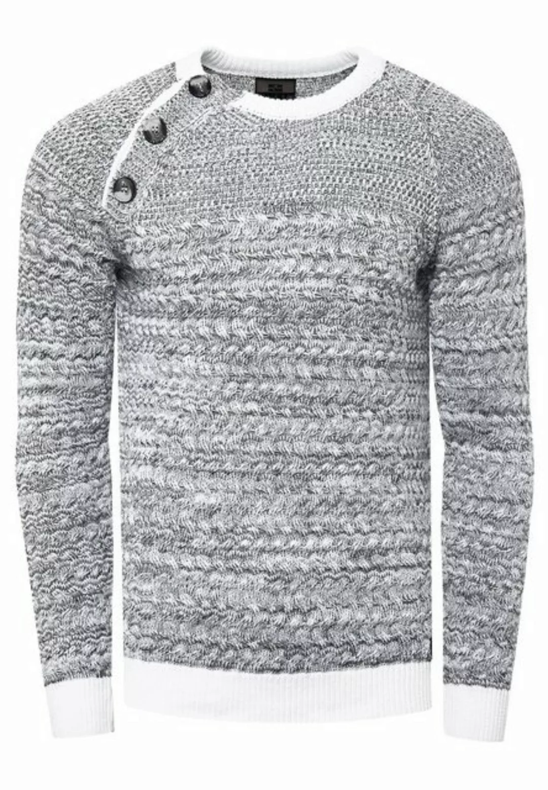 Rusty Neal Strickpullover mit modischen Knöpfen günstig online kaufen