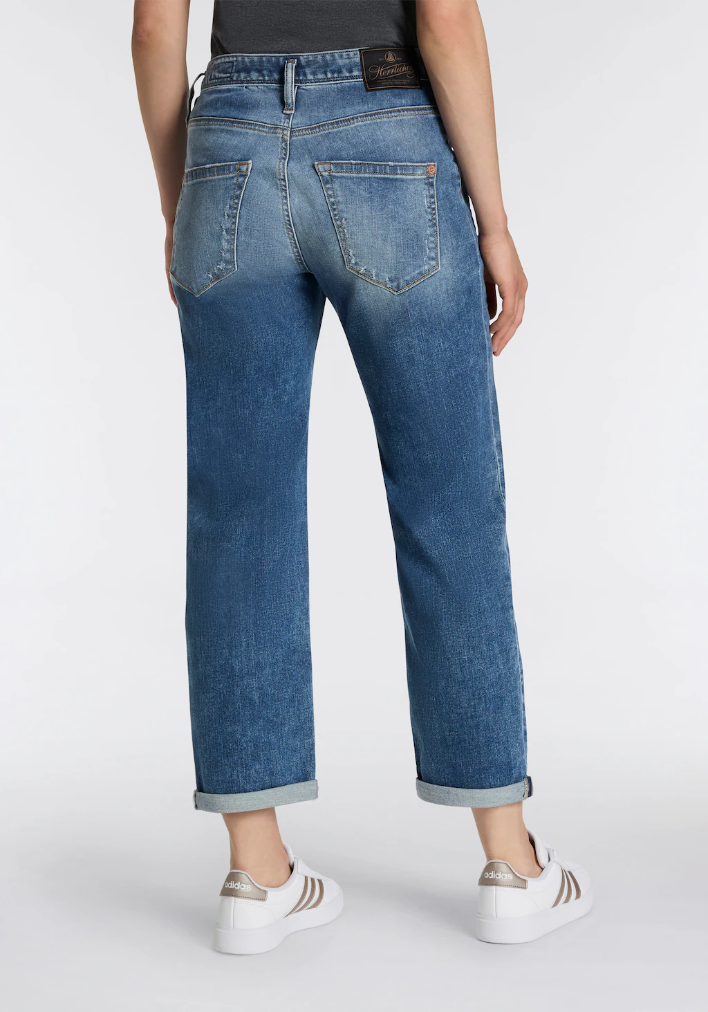 Herrlicher Boyfriend-Jeans "Shyra Tap Organic Denim", mit halbverdeckter Kn günstig online kaufen
