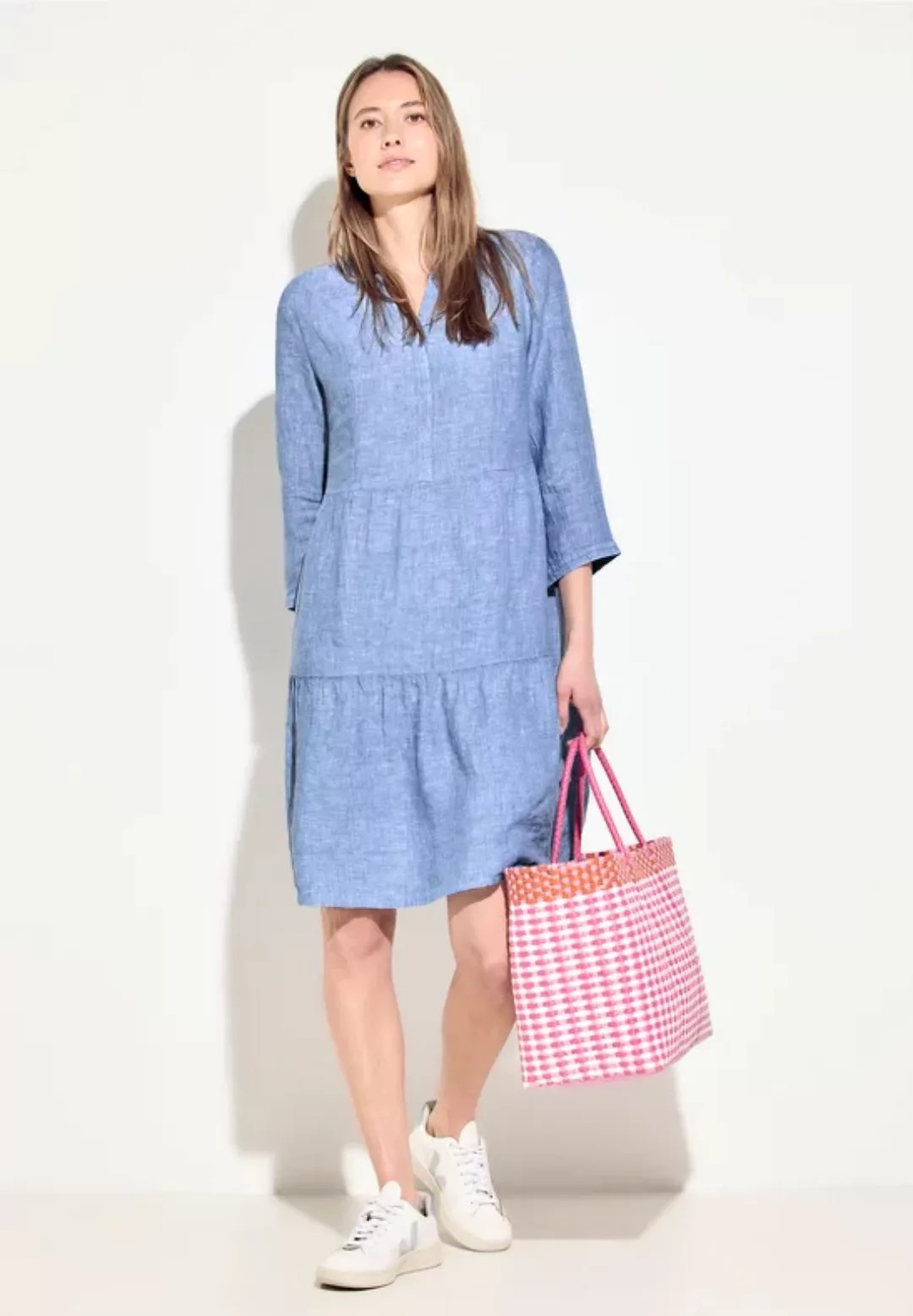 Chambray Leinen Kleid günstig online kaufen