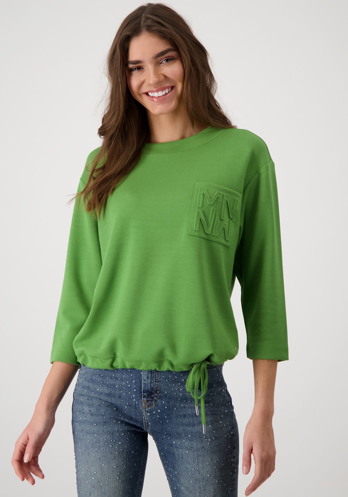 Monari Sweatshirt mit aufgesetzter Ziertasche günstig online kaufen