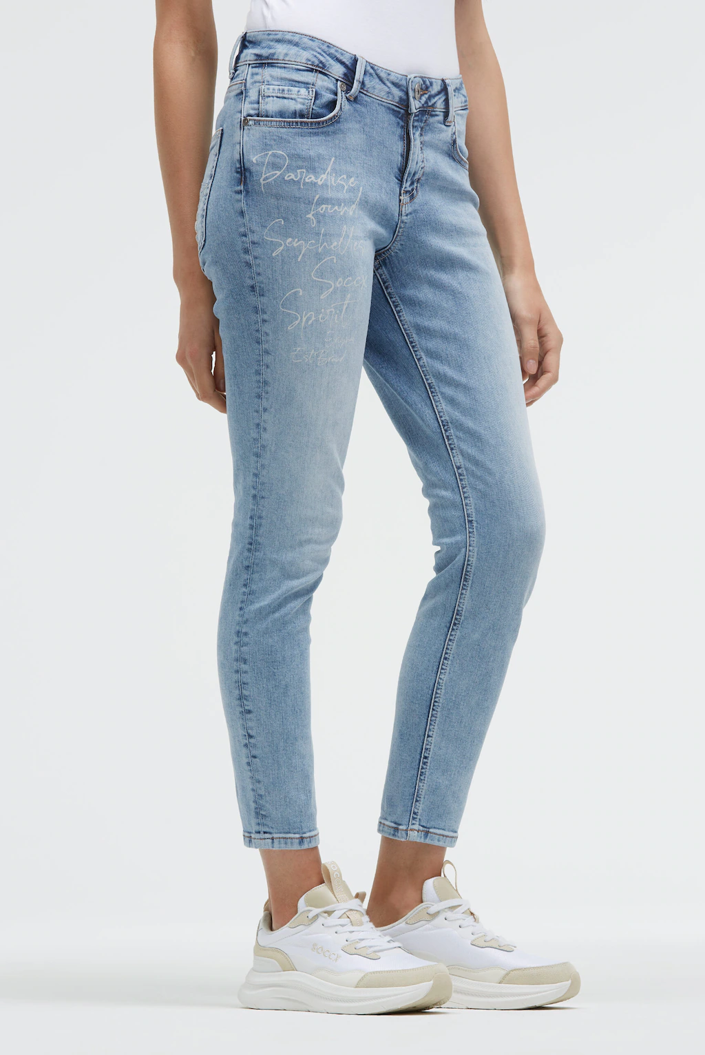 SOCCX Slim-fit-Jeans, mit verkürztem Bein günstig online kaufen