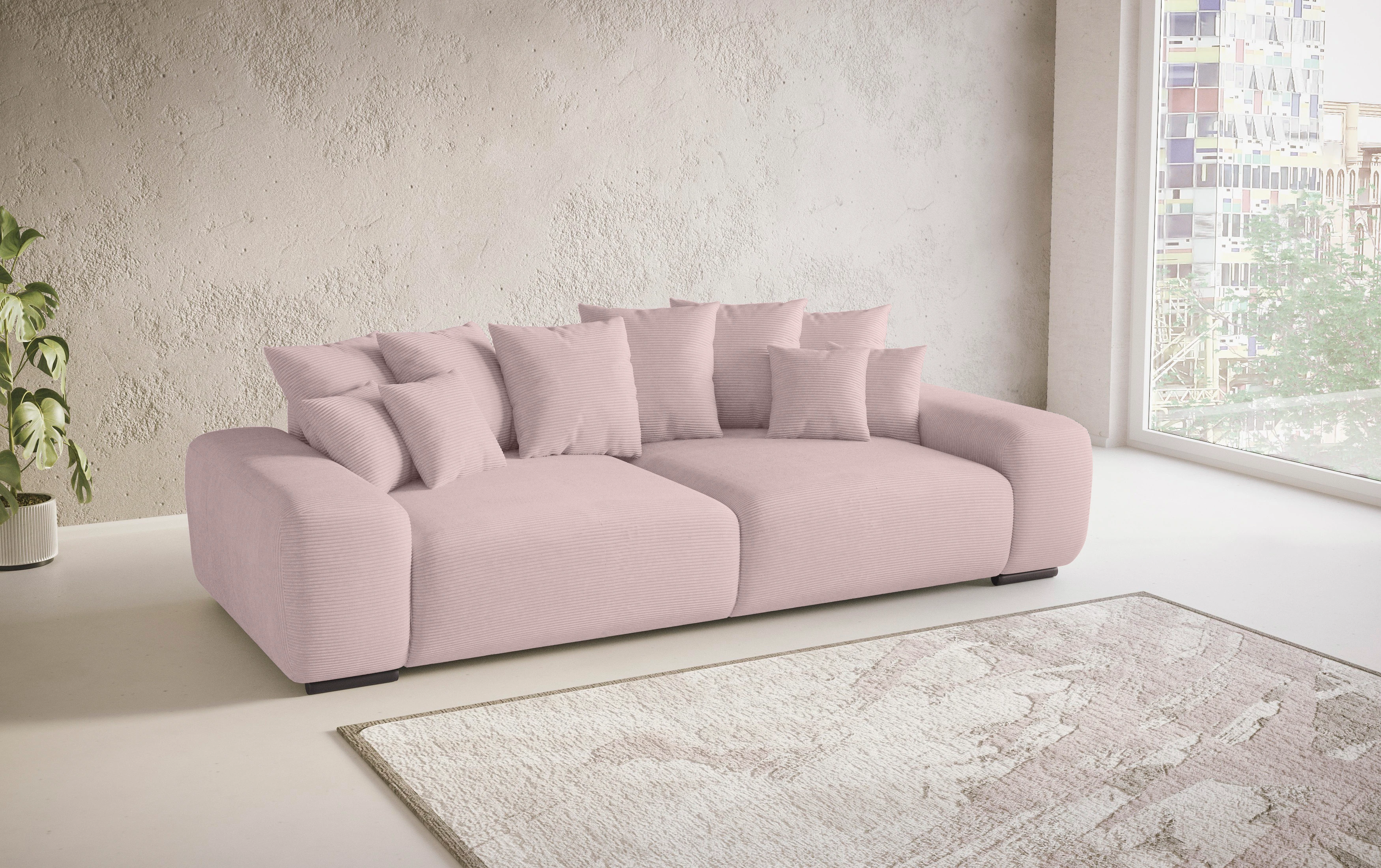 Home affaire Big-Sofa »Glamour II«, Dauerschläfer mit Hygiene-Topper bis 14 günstig online kaufen